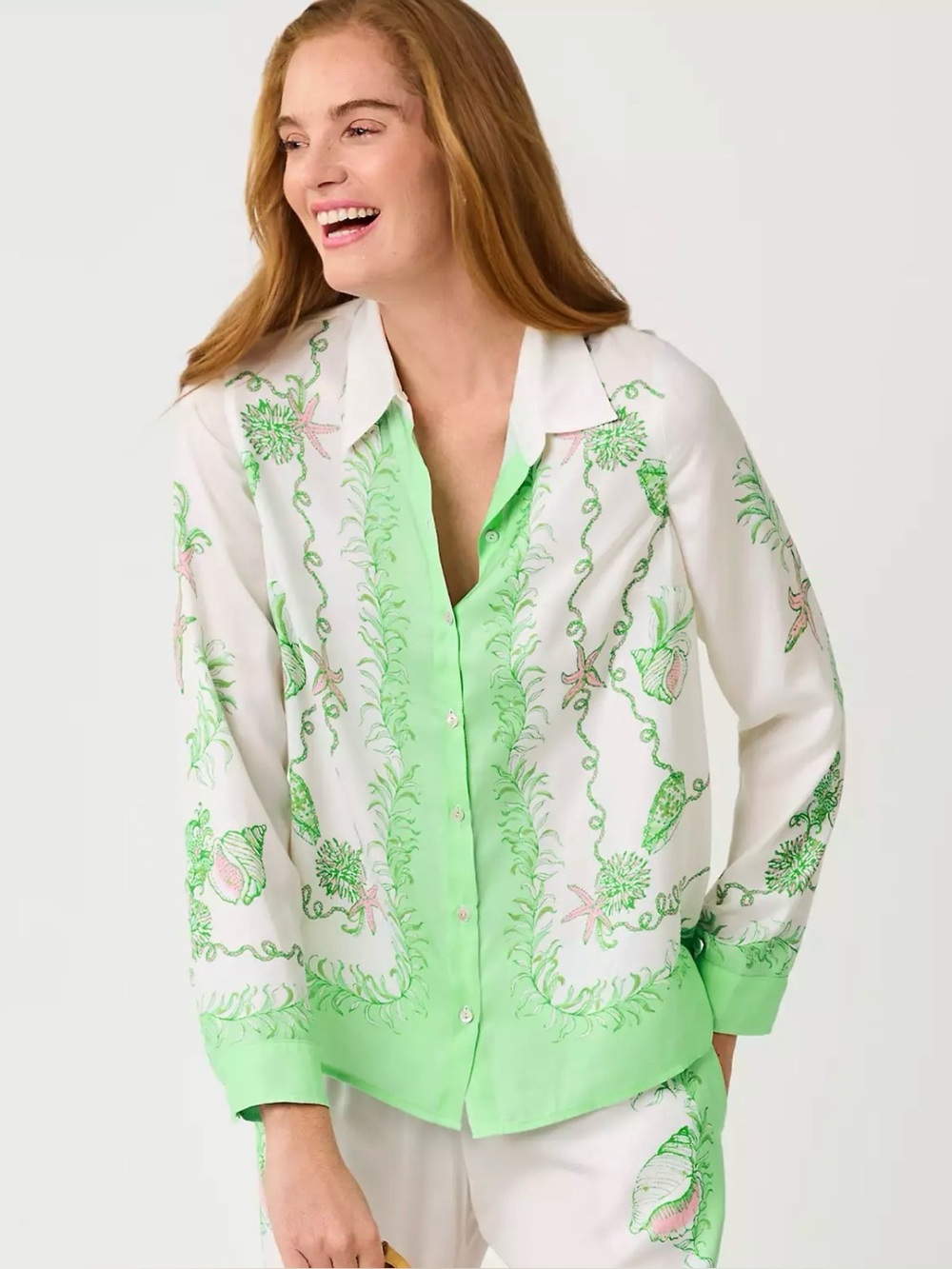 Koko Button Down Shirt in Ship to Shore print